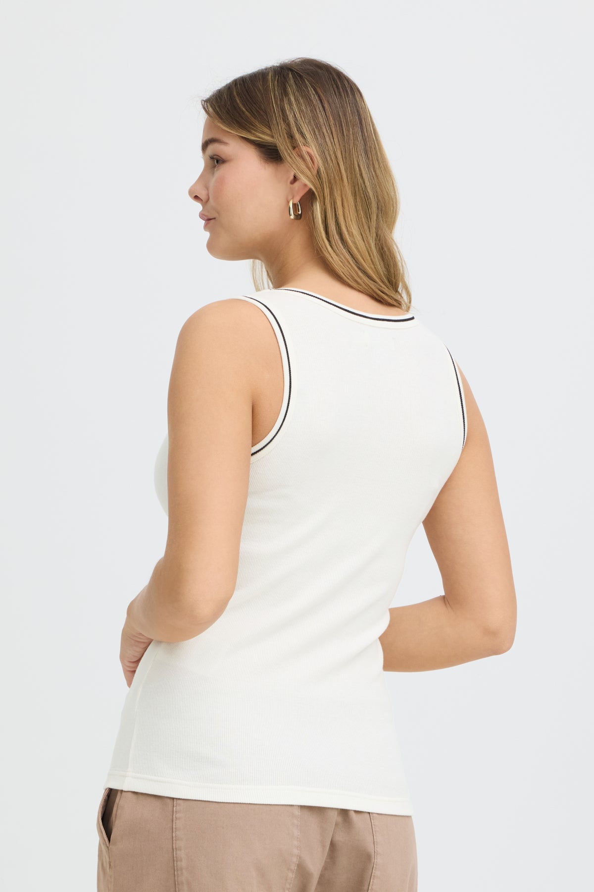Fransa FRHOZANA TOP 2, WHITE W. BLACK STRIPE