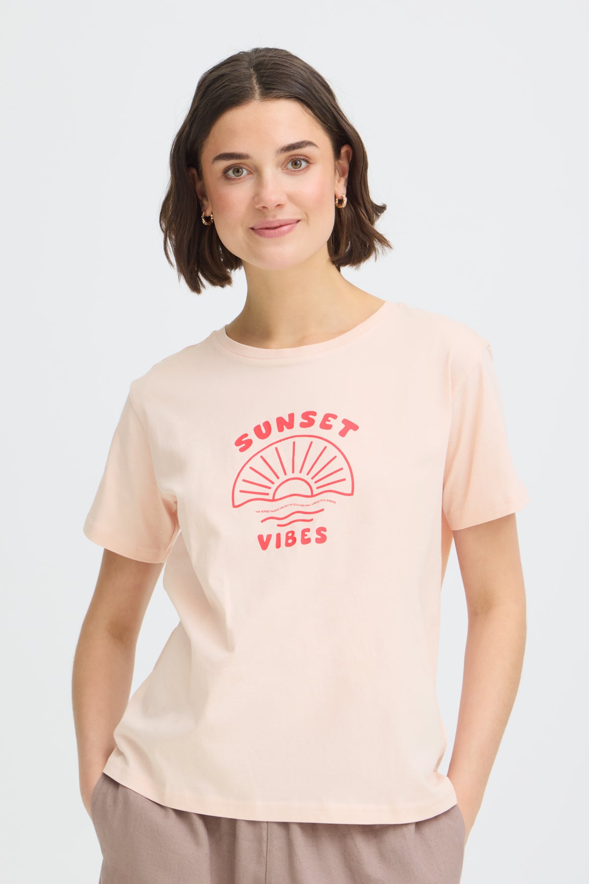Fransa FRZELDA TEE 1, SUNSET - LOTUS
