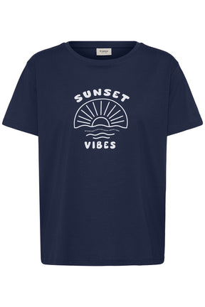 Fransa FRZELDA TEE 1,  SUNSET NAVY