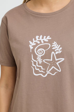 Fransa FRZELDA TEE 1,  SHELL MOUNTAIN