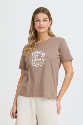 Fransa FRZELDA TEE 1,  SHELL MOUNTAIN