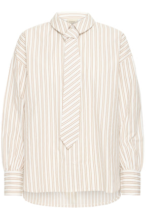 Fransa FRZABA SHIRT 1,  White Tobacco Stripe