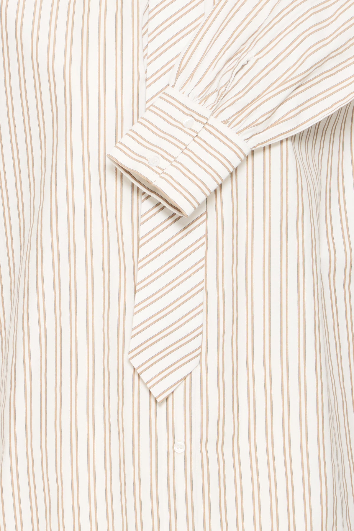 Fransa FRZABA SHIRT 1,  White Tobacco Stripe