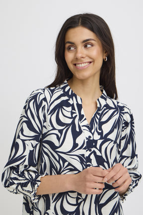 Fransa FRARIANA DRESS 21, FLORAL REVERIE NAVY