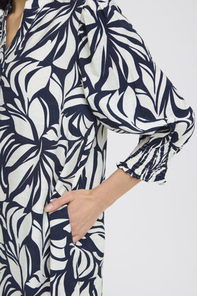 Fransa FRARIANA DRESS 21, FLORAL REVERIE NAVY