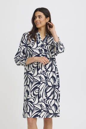 Fransa FRARIANA DRESS 21, FLORAL REVERIE NAVY
