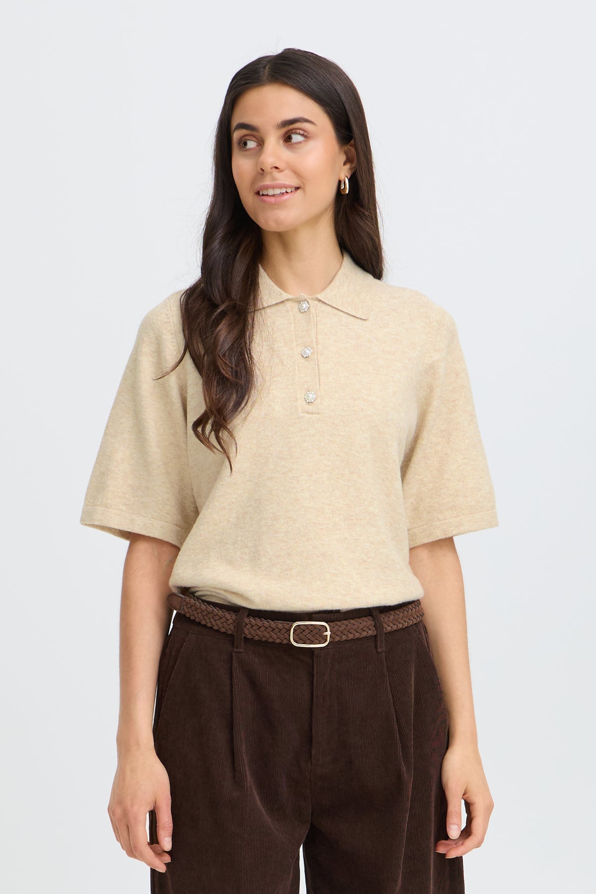 Fransa FRSUZETTE PULLOVER 1, Oatmeal Melange