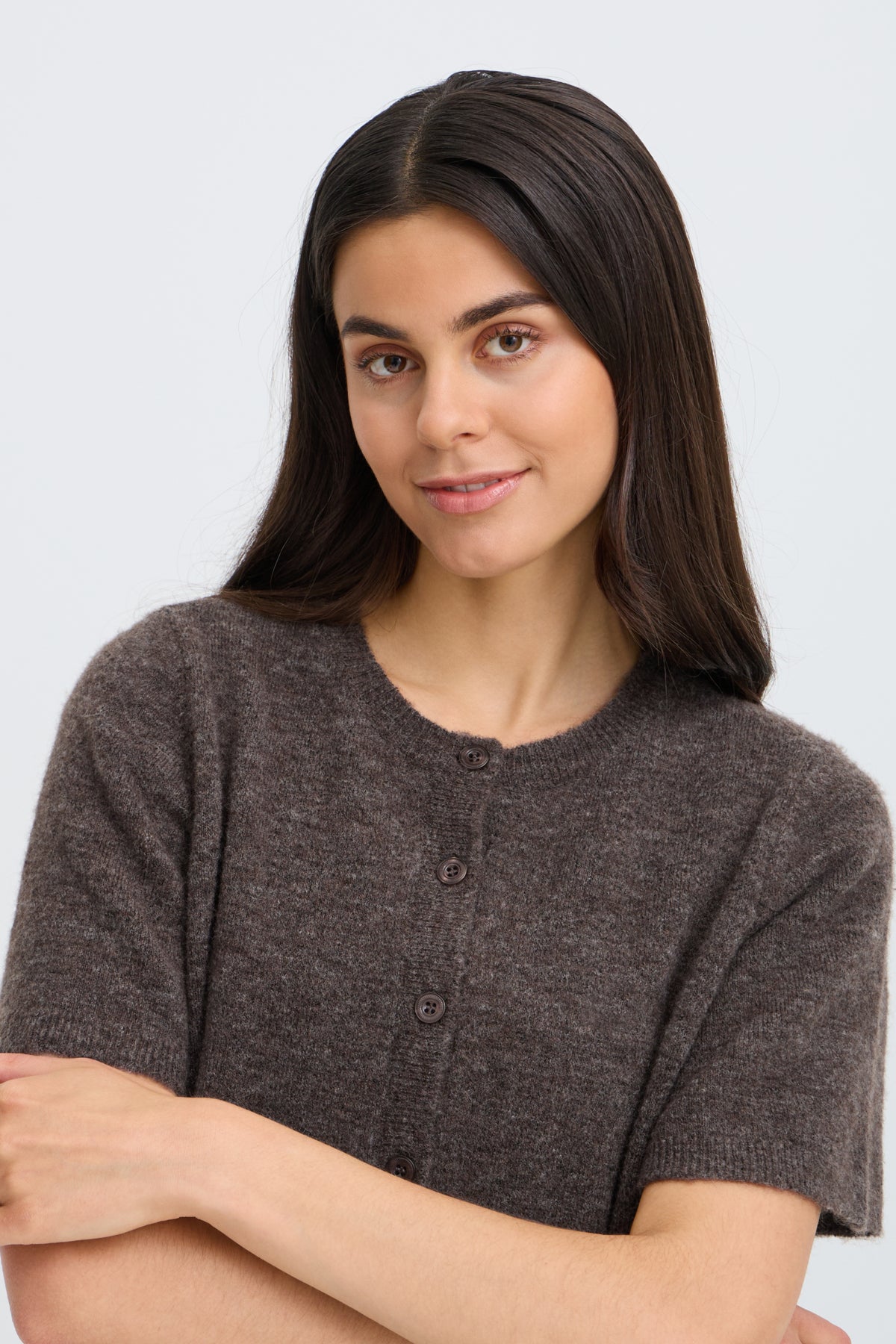 Fransa FRSANNY CARDIGAN 8, HOT FUDGE MELANGE