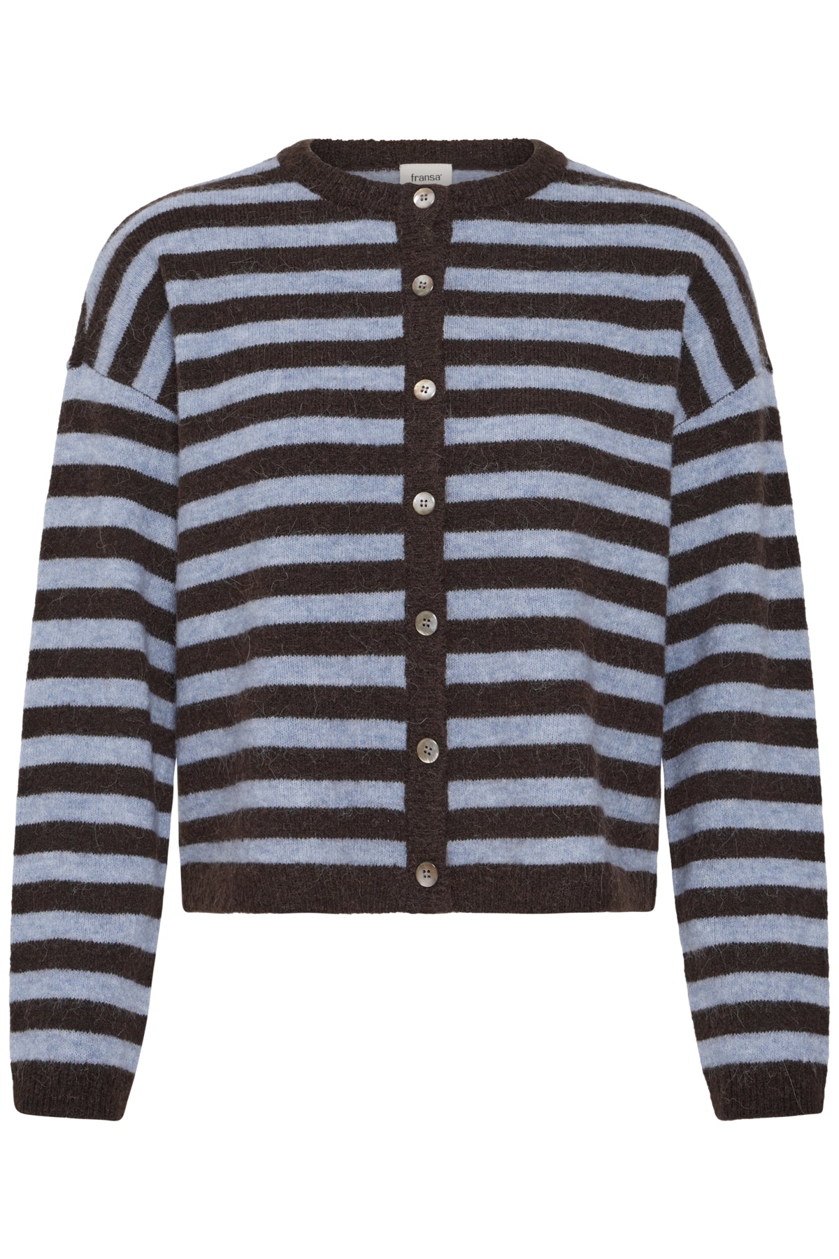 Fransa FRIDAA CARDIGAN 1, HOT FUDGE STRIPE