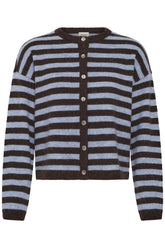 Fransa FRIDAA CARDIGAN 1, HOT FUDGE STRIPE