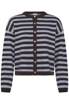 Fransa FRIDAA CARDIGAN 1, HOT FUDGE STRIPE
