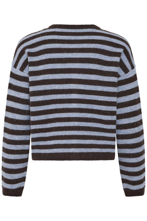 Fransa FRIDAA CARDIGAN 1, HOT FUDGE STRIPE