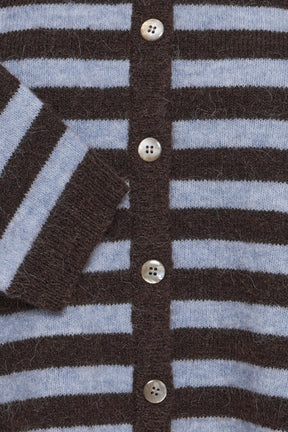 Fransa FRIDAA CARDIGAN 1, HOT FUDGE STRIPE