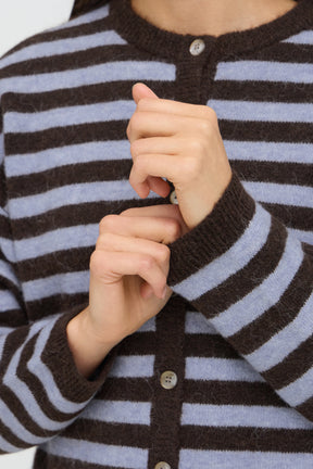 Fransa FRIDAA CARDIGAN 1, HOT FUDGE STRIPE