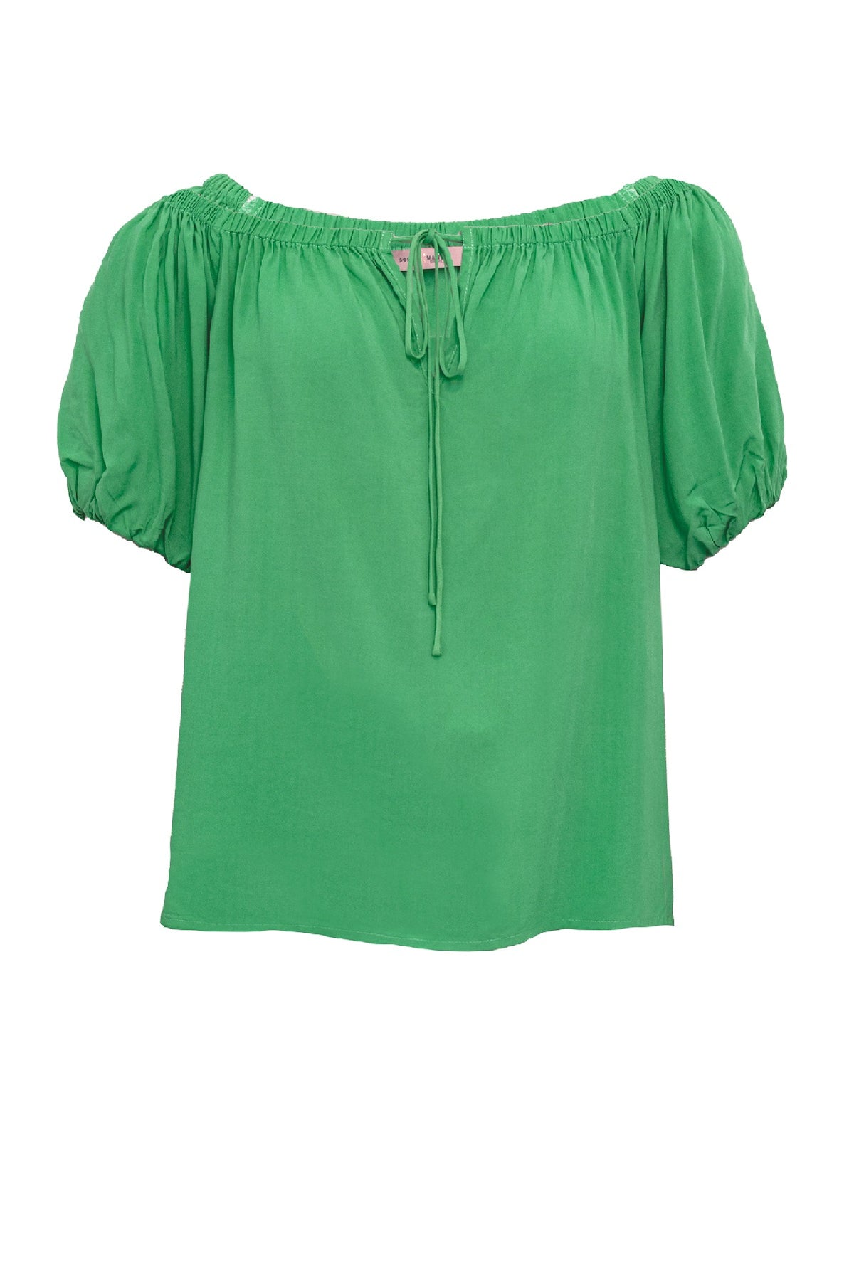 Costamani Baloo Off Shoulder Blouse, Vivid Green