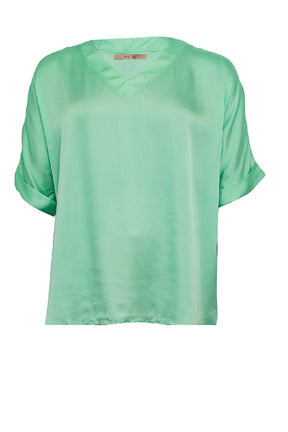 Costamani Mille ss Blouse, Aqua