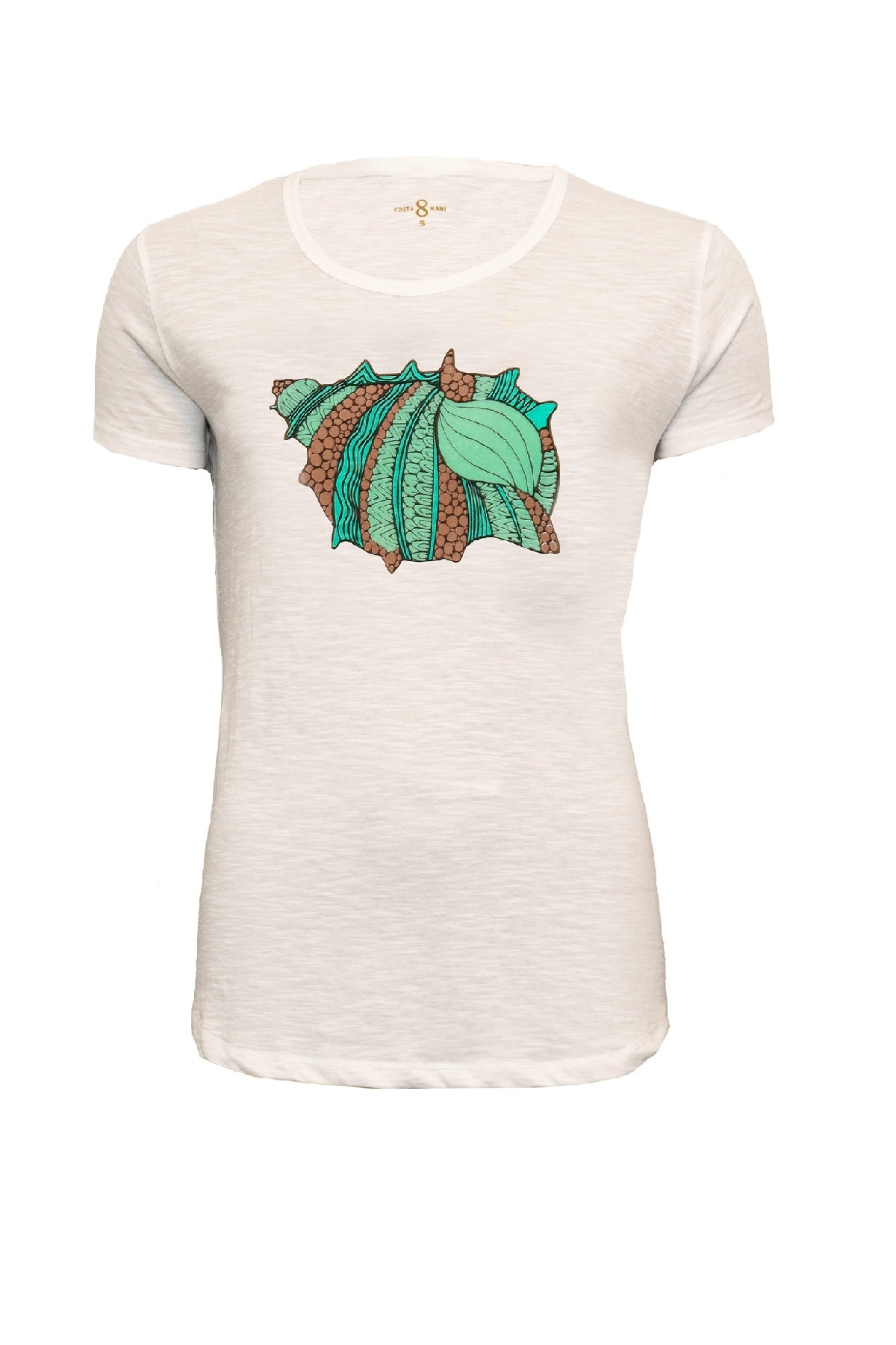 Costamani Seashell Tee, Aqua Mix
