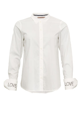 Costamani Love Shirt, White / Grey Love