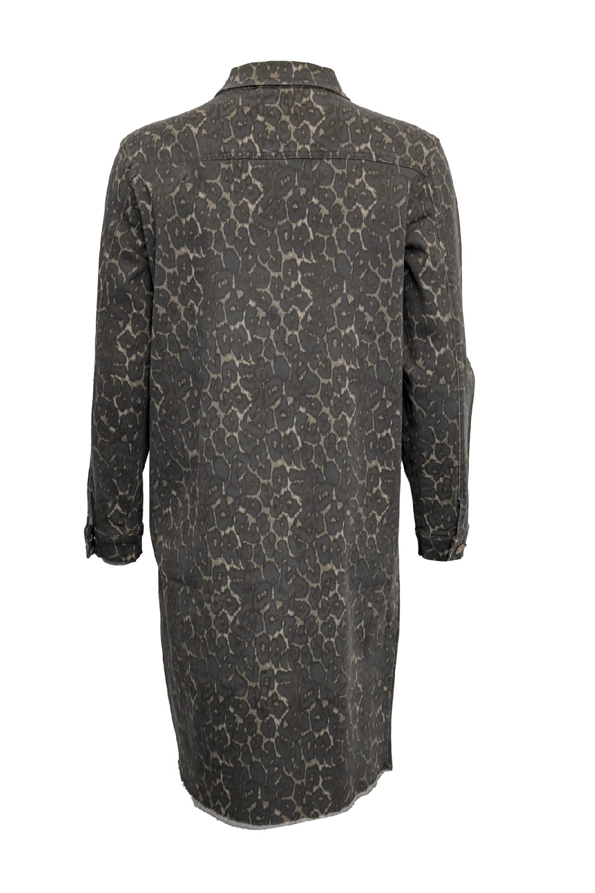 Costamani Foxy Leopard Long Jacket, Grey Leo