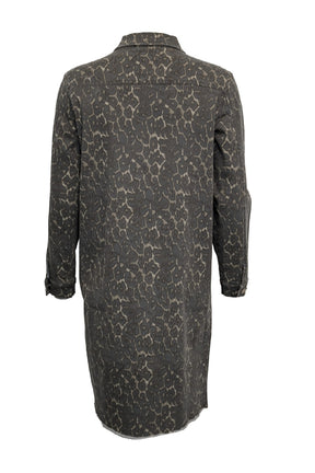 Costamani Foxy Leopard Long Jacket, Grey Leo