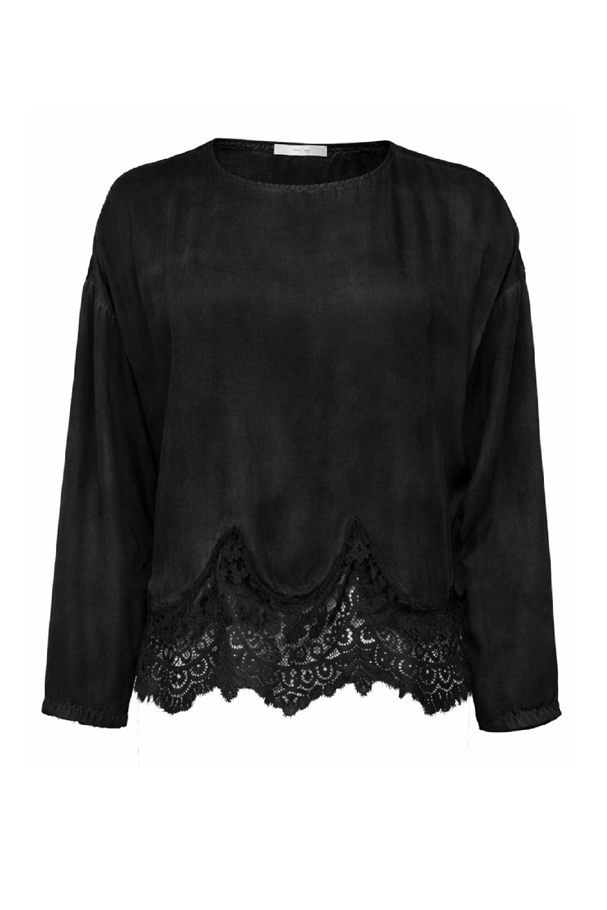 Costamani Mila L/S Lace Blouse, Black