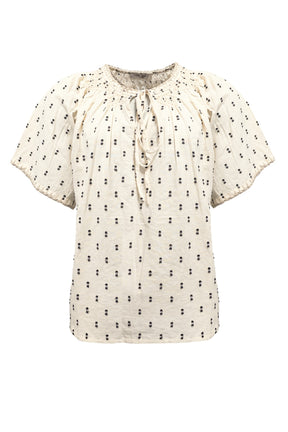 Costamani Gwennie Blouse, Black/Whisper
