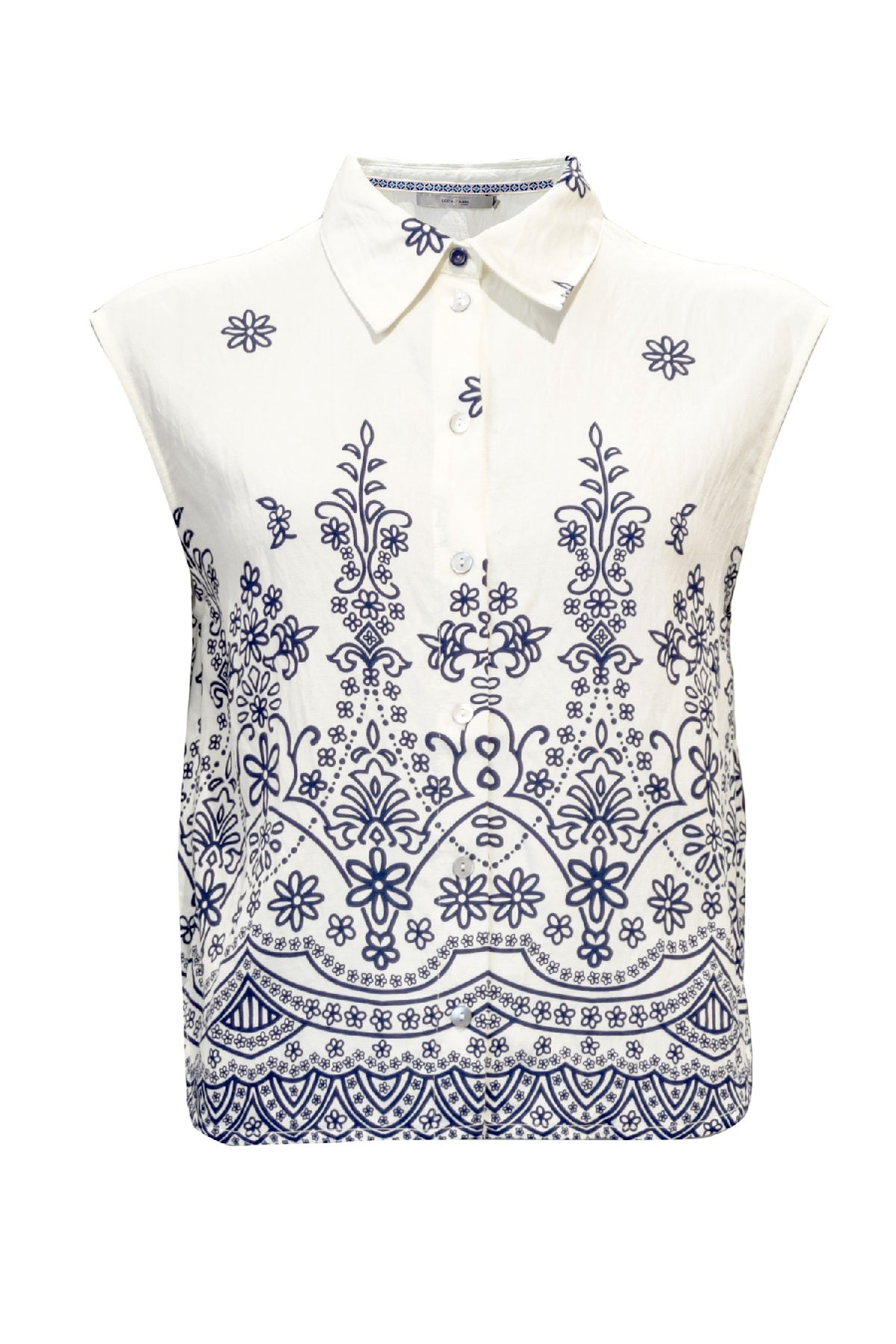 Costamani Wishi Top, Sea Blue Flower