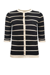 Costamani  Lilly Cardigan, Black/Whisper