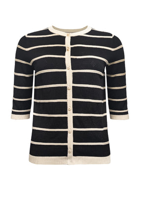 Costamani  Lilly Cardigan, Black/Whisper