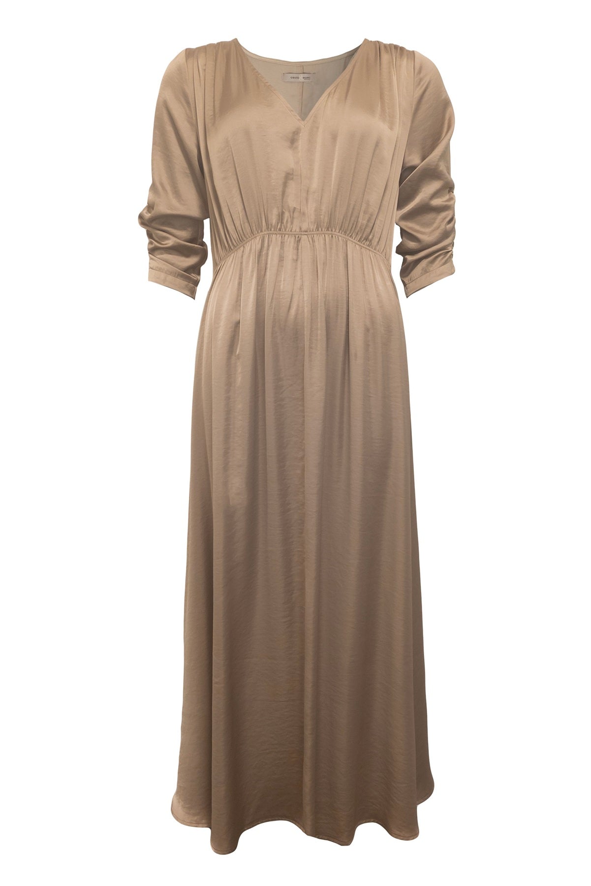 Costamani Clip Long Dress, Dark sand