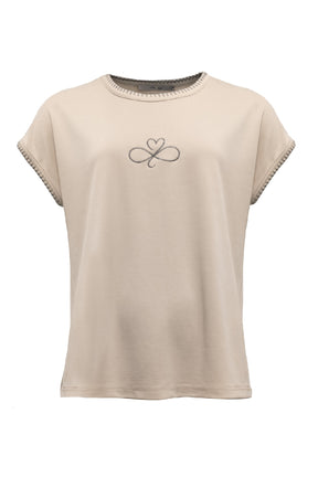 Costamani Heart Tee, Dark sand