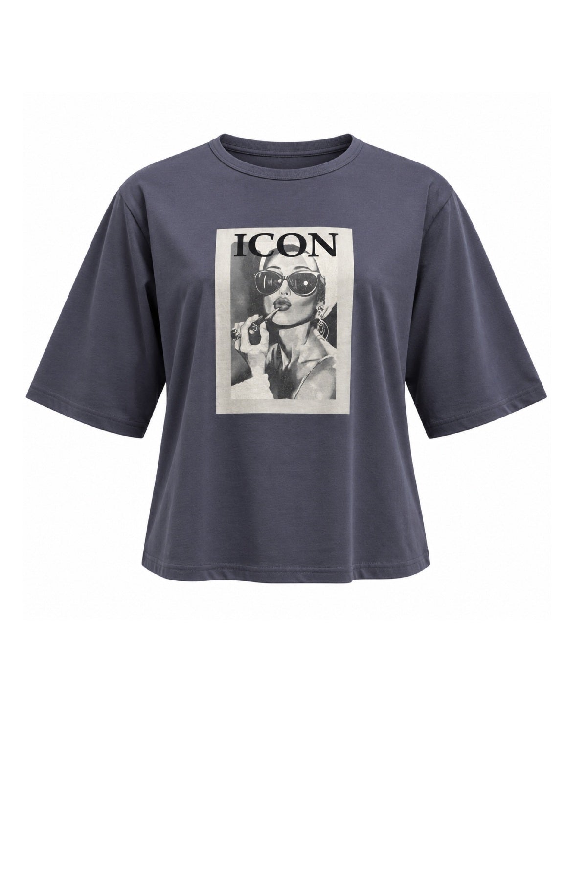 Costamani Icon Glasses Tee, Dark grey