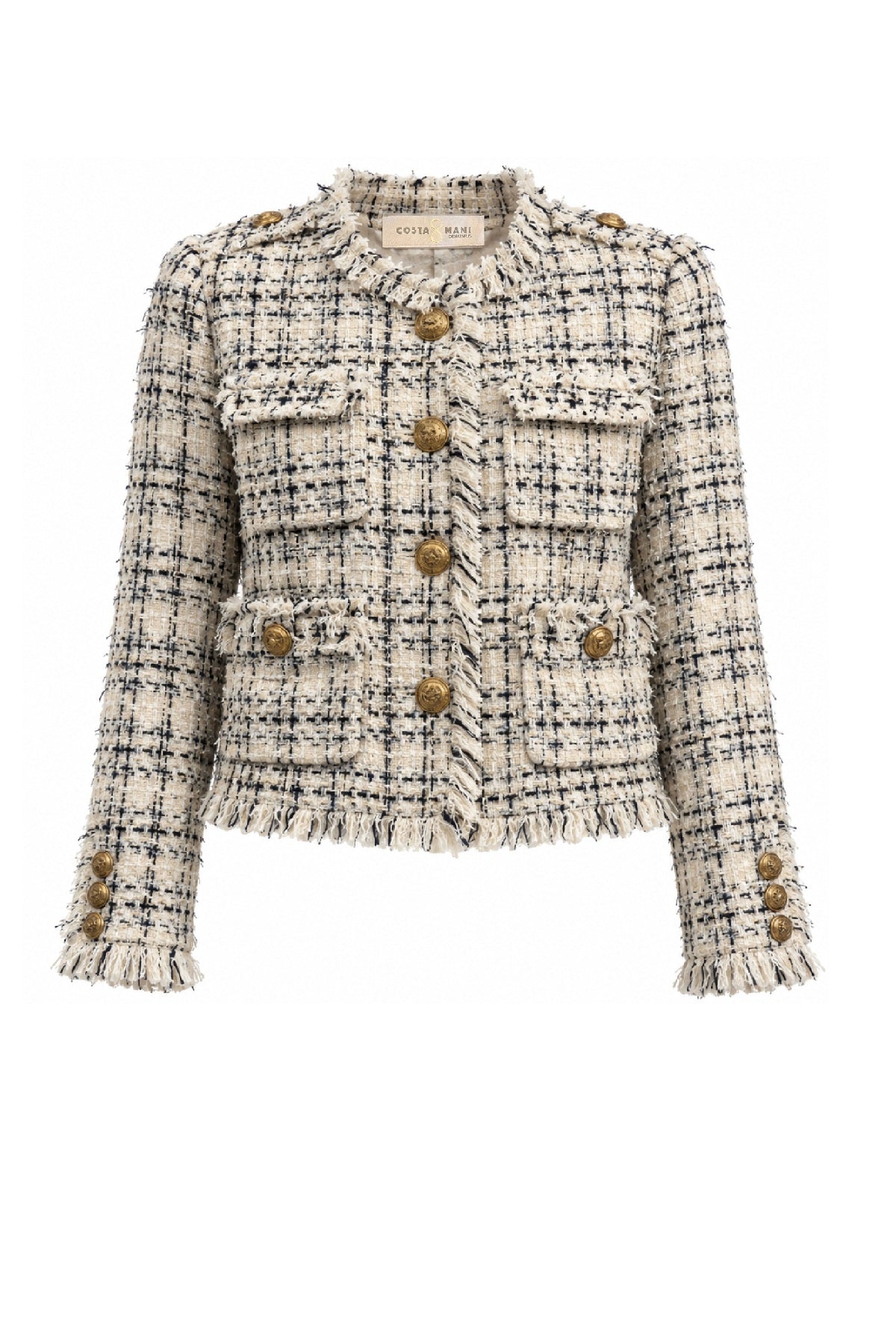 Costamani Kennedy Bouchle Jacket,  Whisper White