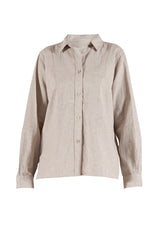 Blue Sportswear Liva linen Shirt, Chalk-melange
