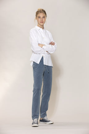 Blue Sportswear Liva linen Shirt,  White