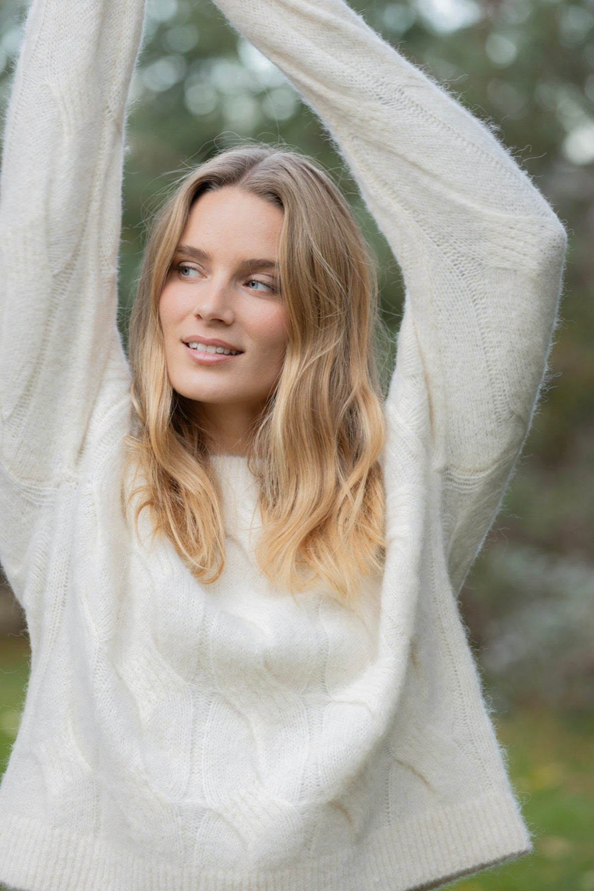 Blue Sportswear Michaela cable Knit, Cream