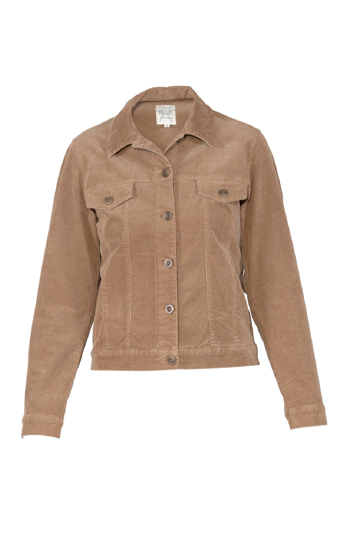 Blue Sportswear  Miriam strectch velvet Shirt Jacket, Walnut