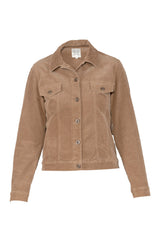 Blue Sportswear  Miriam strectch velvet Shirt Jacket, Walnut