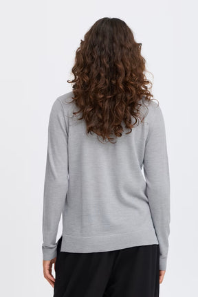Fransa FRWOOLINA PULLOVER 2, Gray Pinstripe Melange