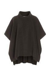 Henriette Steffensen FLEECE PONCHO 4126, CHOKOLATE