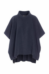 Henriette Steffensen Fleece PONCHO, Evening Blue
