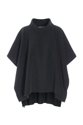 Henriette Steffensen FLEECE PONCHO 4126, SOFT BLACK