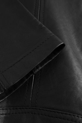 Depeche NooraDEP Biker Leather Jacket, Black