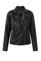 Depeche NooraDEP Biker Leather Jacket, Black