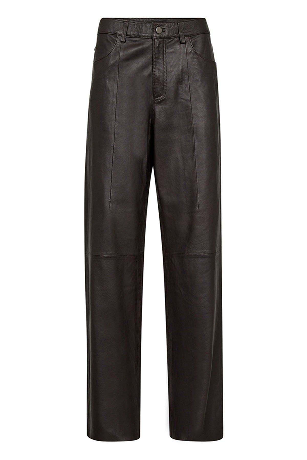 Depeche BoaDEP Pants HW Full Length Straight Leg, Chocolate