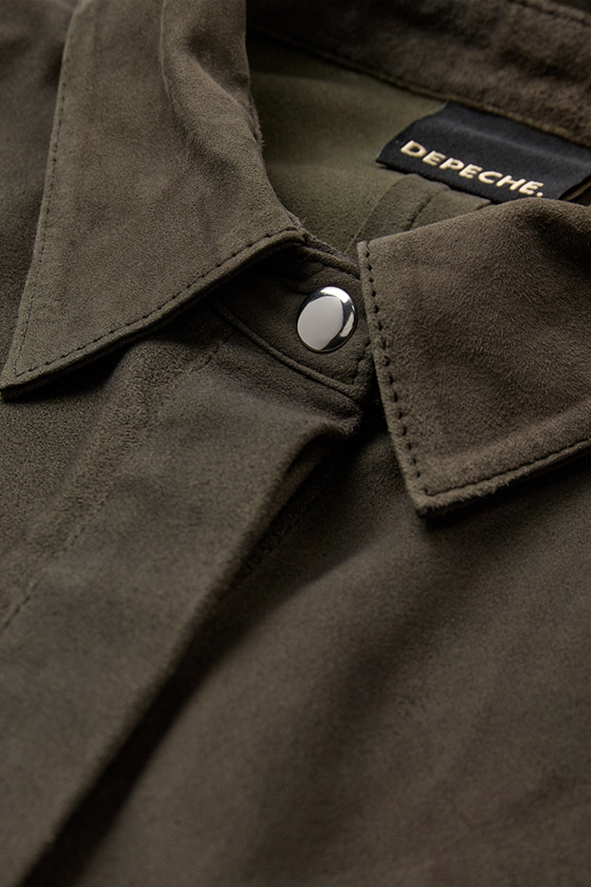 Depeche TennaDep Suede Shirt, Khaki