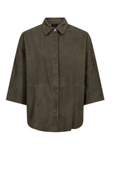 Depeche TennaDep Suede Shirt, Khaki