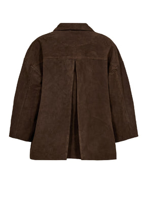 Depeche  TonjaDep Suede Oversize Shirt, Dusty brown