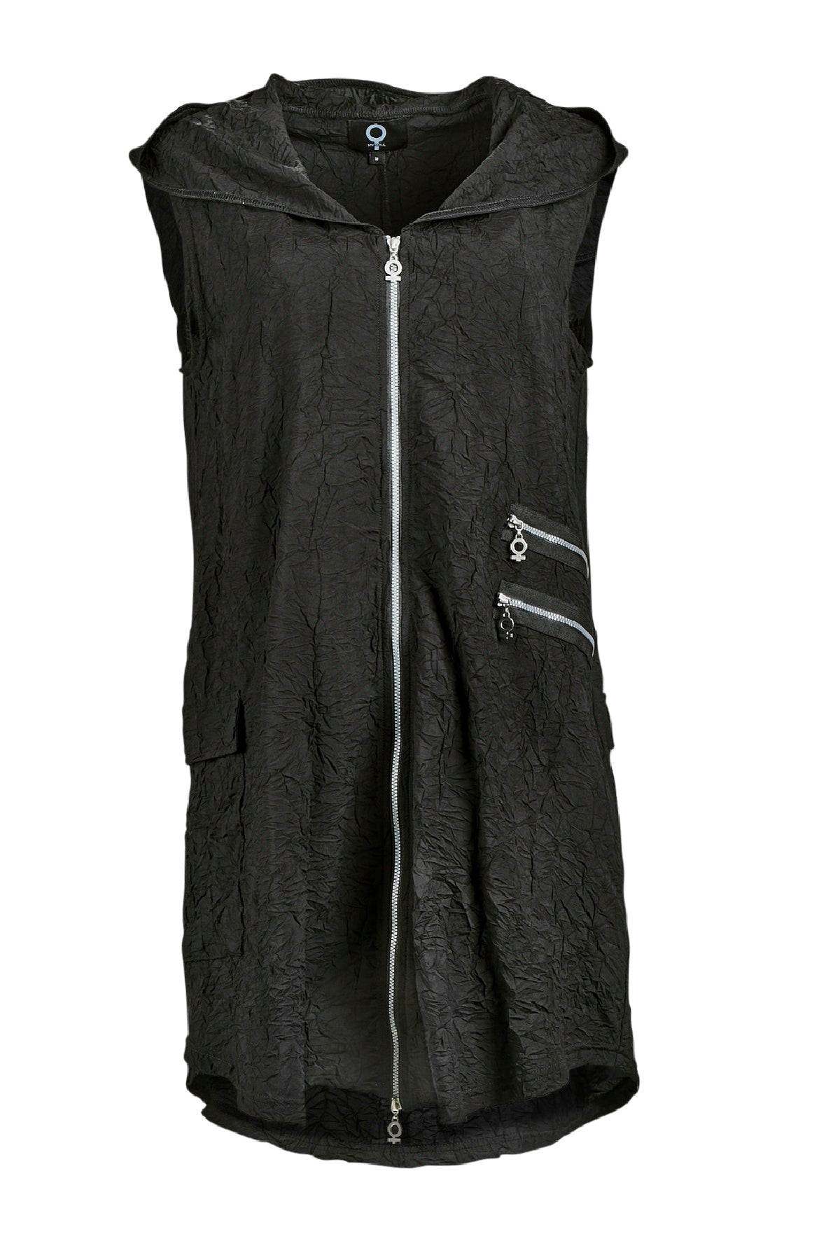 My Soul Crincle vest 7021, Black