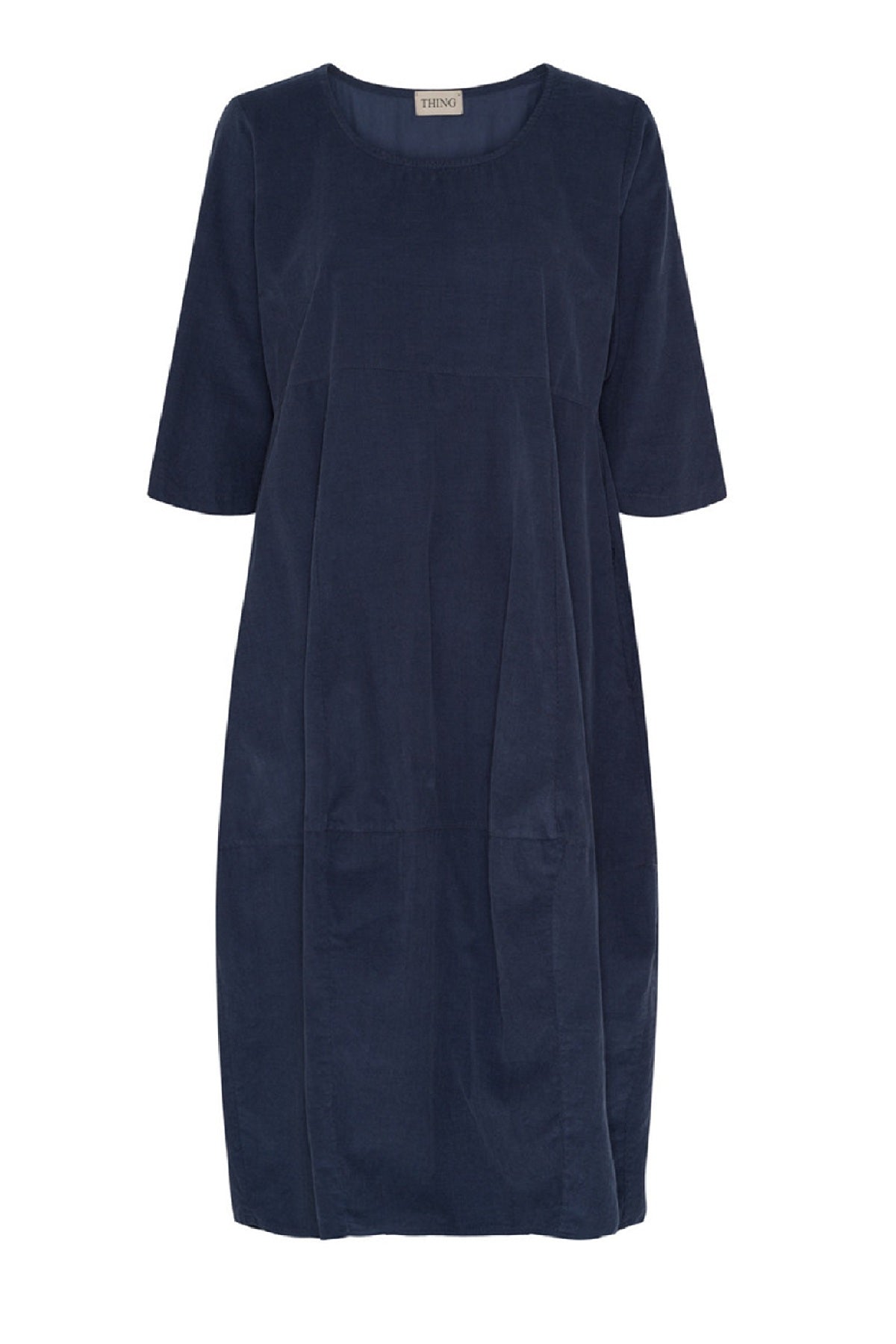 Thing kjole i fløjl 7035, Navy